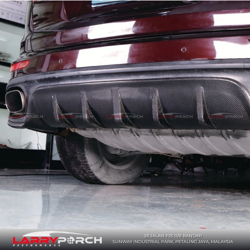Porsche Cayenne 958.2 Front Lip & Rear Diffuser Carbon Fiber (2015-2017)