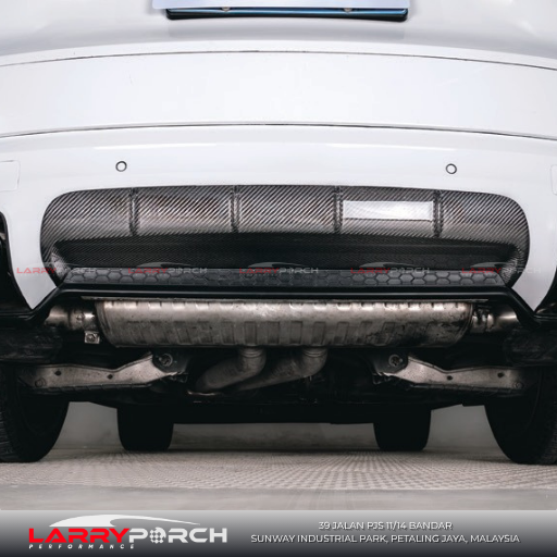 SD Style Carbon Fiber Rear Diffuser Trims for Porsche Cayenne 9Y0.1 (2018-2023)