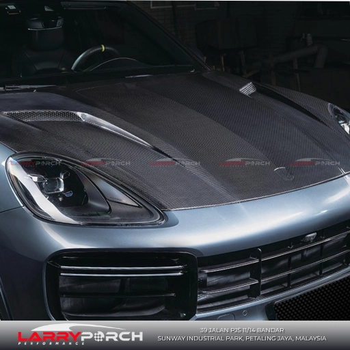 TKT Style Carbon Fiber Car Hood for Porsche Cayenne 9Y0.1 (2018–2023)