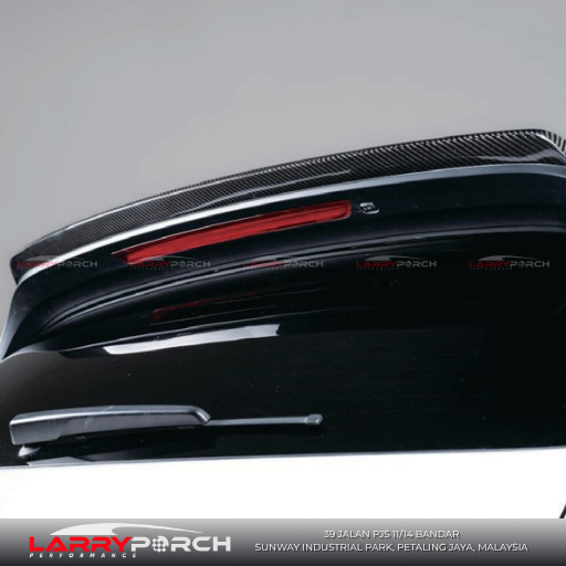 Turbo TKT Style Carbon Fiber Top Wing for Porsche Cayenne 9Y0.1 (2018–2023) Stick-On Type
